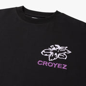 CROYEZ GARDENER LONGSLEEVE T-SHIRT | BLACK/PURPLE