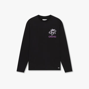 CROYEZ GARDENER LONGSLEEVE T-SHIRT | BLACK/PURPLE