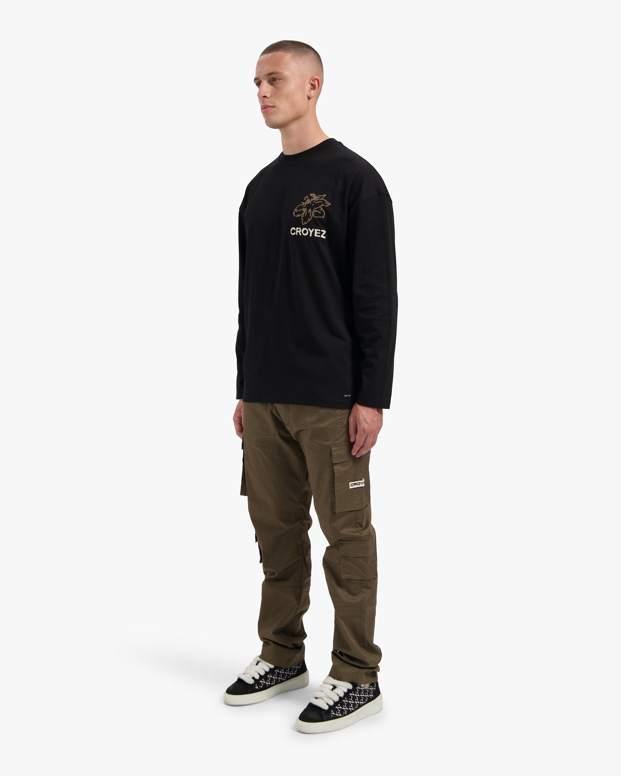 CROYEZ GARDENER LONGSLEEVE T-SHIRT | BLACK