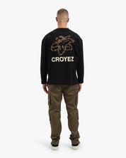 CROYEZ GARDENER LONGSLEEVE T-SHIRT | BLACK