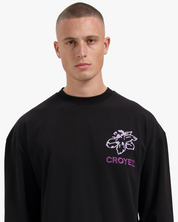 CROYEZ GARDENER LONGSLEEVE T-SHIRT | BLACK/PURPLE