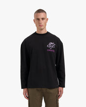 CROYEZ GARDENER LONGSLEEVE T-SHIRT | BLACK/PURPLE