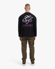 CROYEZ GARDENER LONGSLEEVE T-SHIRT | BLACK/PURPLE