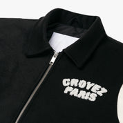 CROYEZ PARIS VARSITY JACKET | BLACK