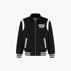 CROYEZ PARIS VARSITY JACKET | BLACK