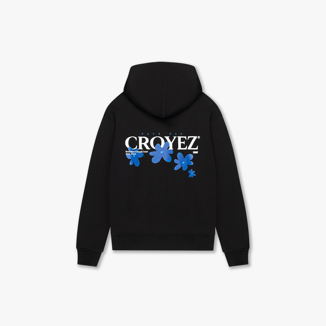 CROYEZ BOTANIQUE ZIP-HOODIE | BLACK/COBALT