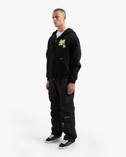 CROYEZ BOTANIQUE ZIP-HOODIE | BLACK/LIME