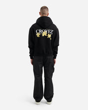 CROYEZ BOTANIQUE ZIP-HOODIE | BLACK/LIME