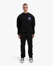 CROYEZ BOTANIQUE SWEATER | BLACK/COBALT