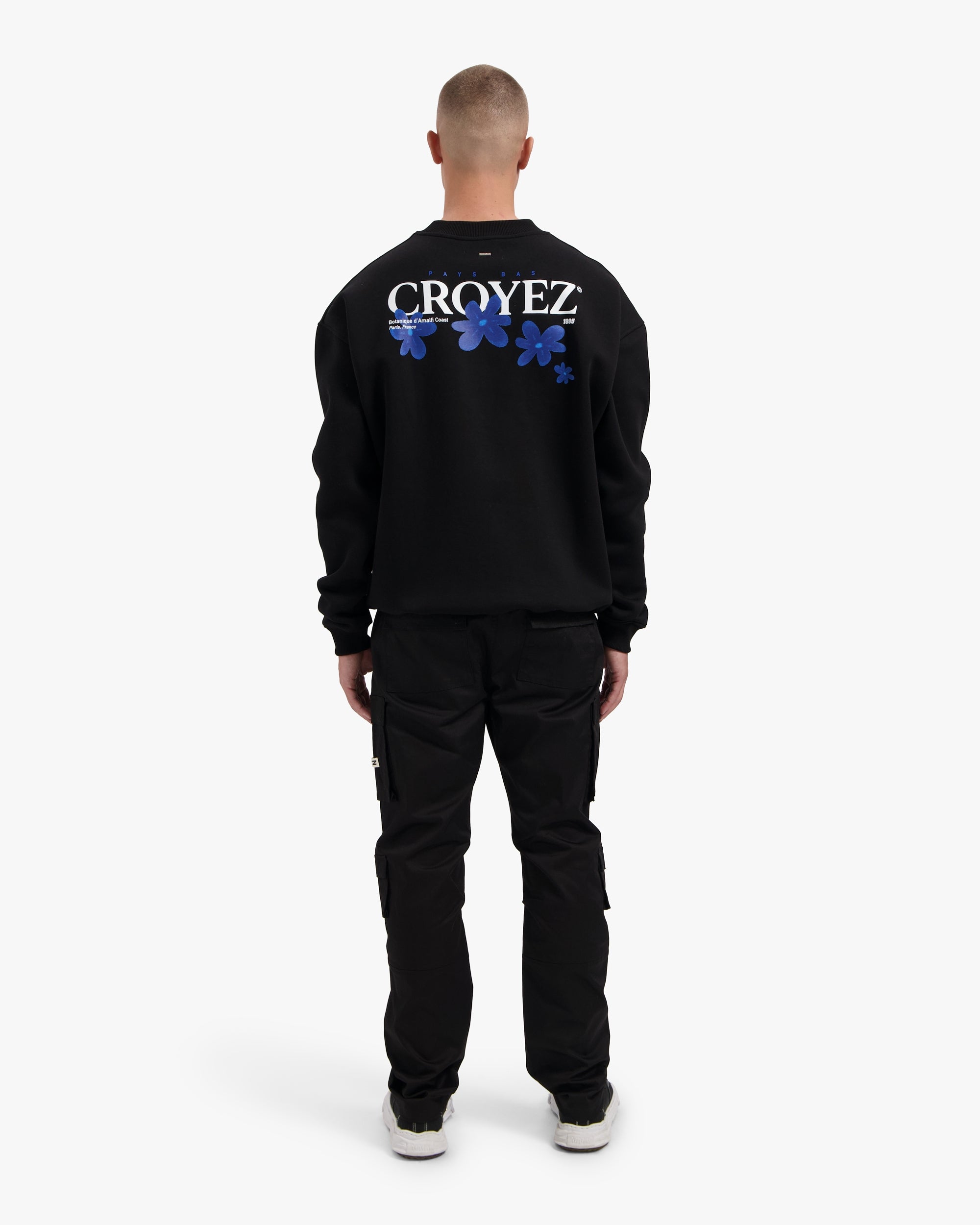 CROYEZ BOTANIQUE SWEATER | BLACK/COBALT