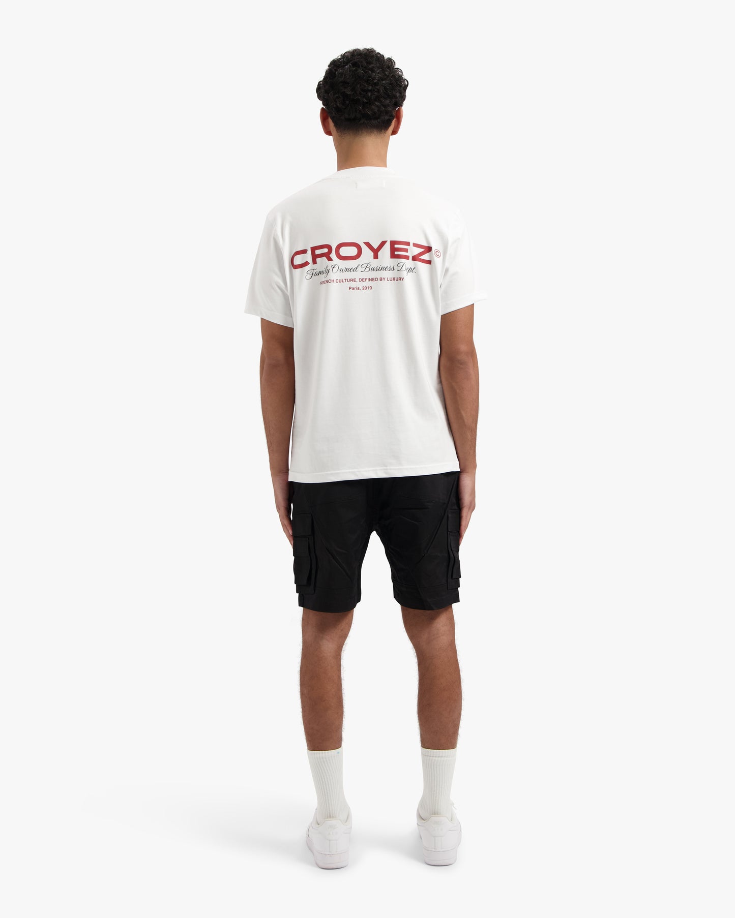 CROYEZ FAMILY OWNED BUSINESS T-SHIRT - WHITE/RED