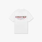 CROYEZ FAMILY OWNED BUSINESS T-SHIRT | WHITE/RED