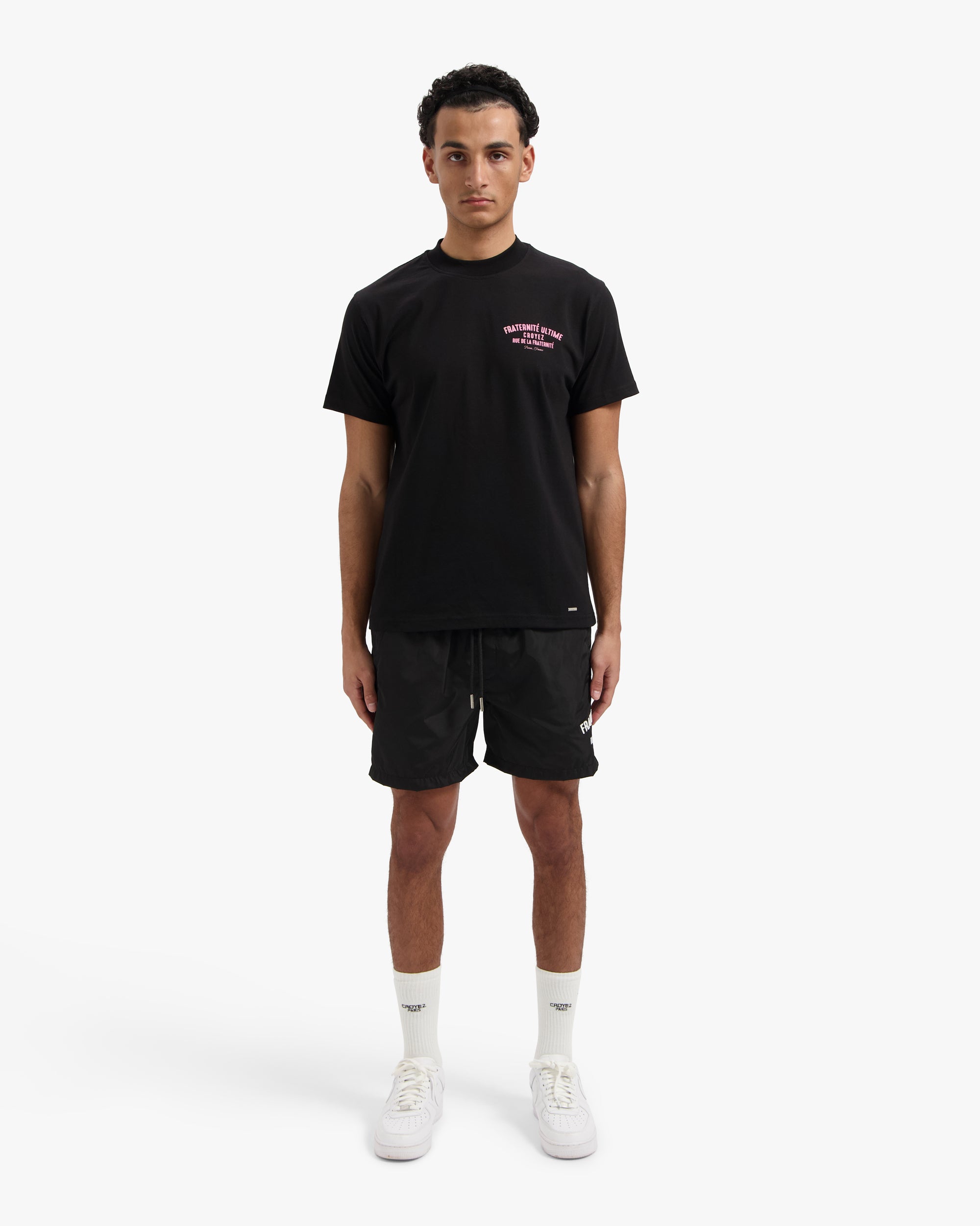 CROYEZ FRATERNITÉ SWIM SHORTS | BLACK/WHITE