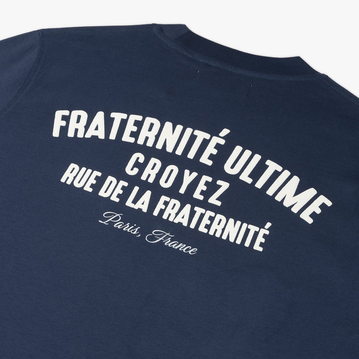 CROYEZ FRATERNITÉ PUFF T-SHIRT - NAVY/WHITE