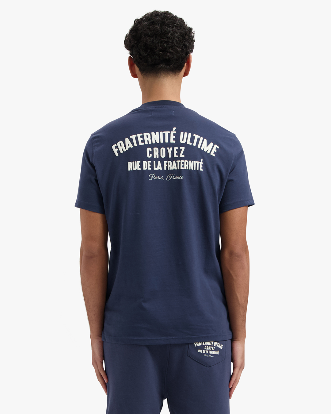 CROYEZ FRATERNITÉ PUFF T-SHIRT - NAVY/WHITE