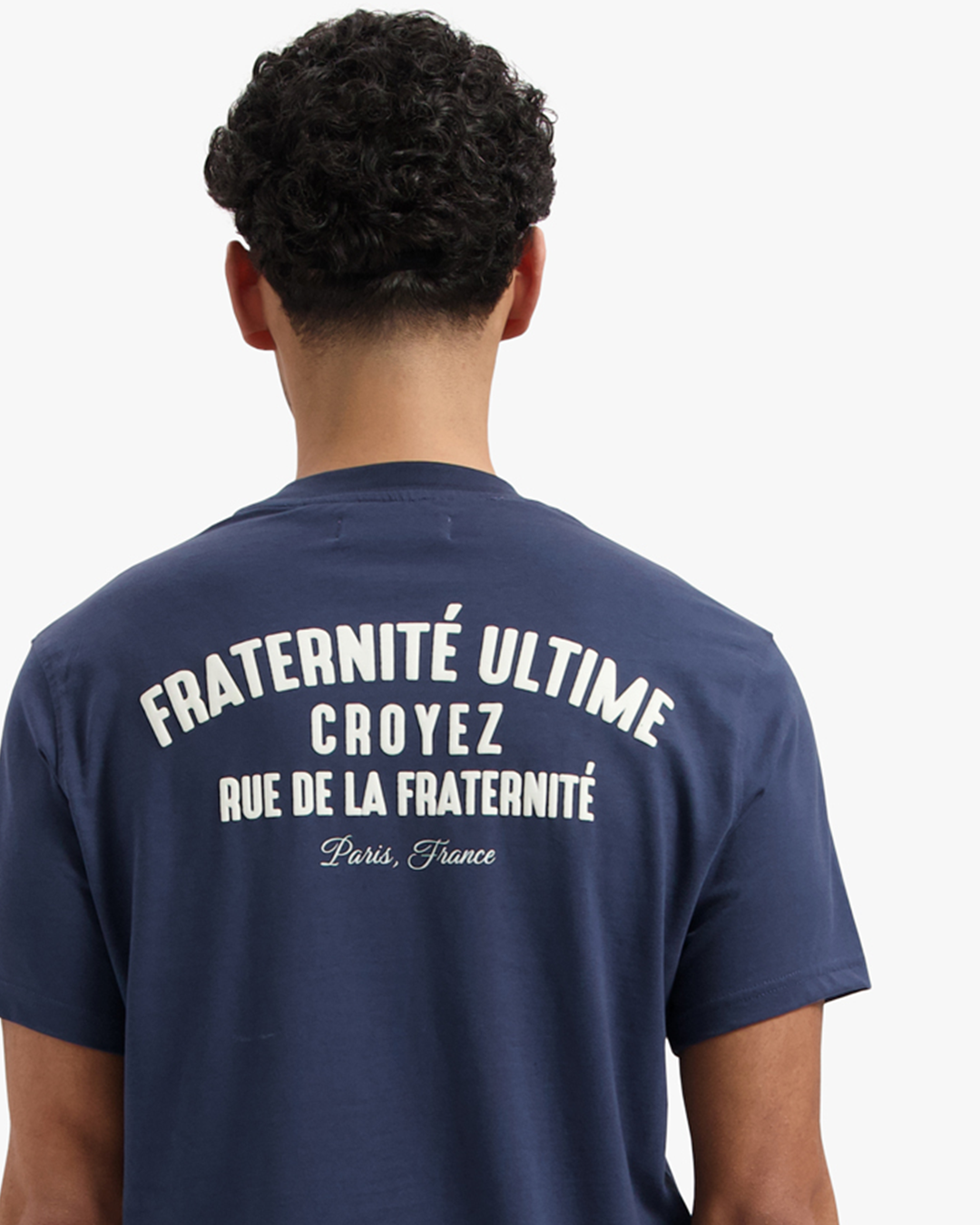 CROYEZ FRATERNITÉ PUFF T-SHIRT - NAVY/WHITE