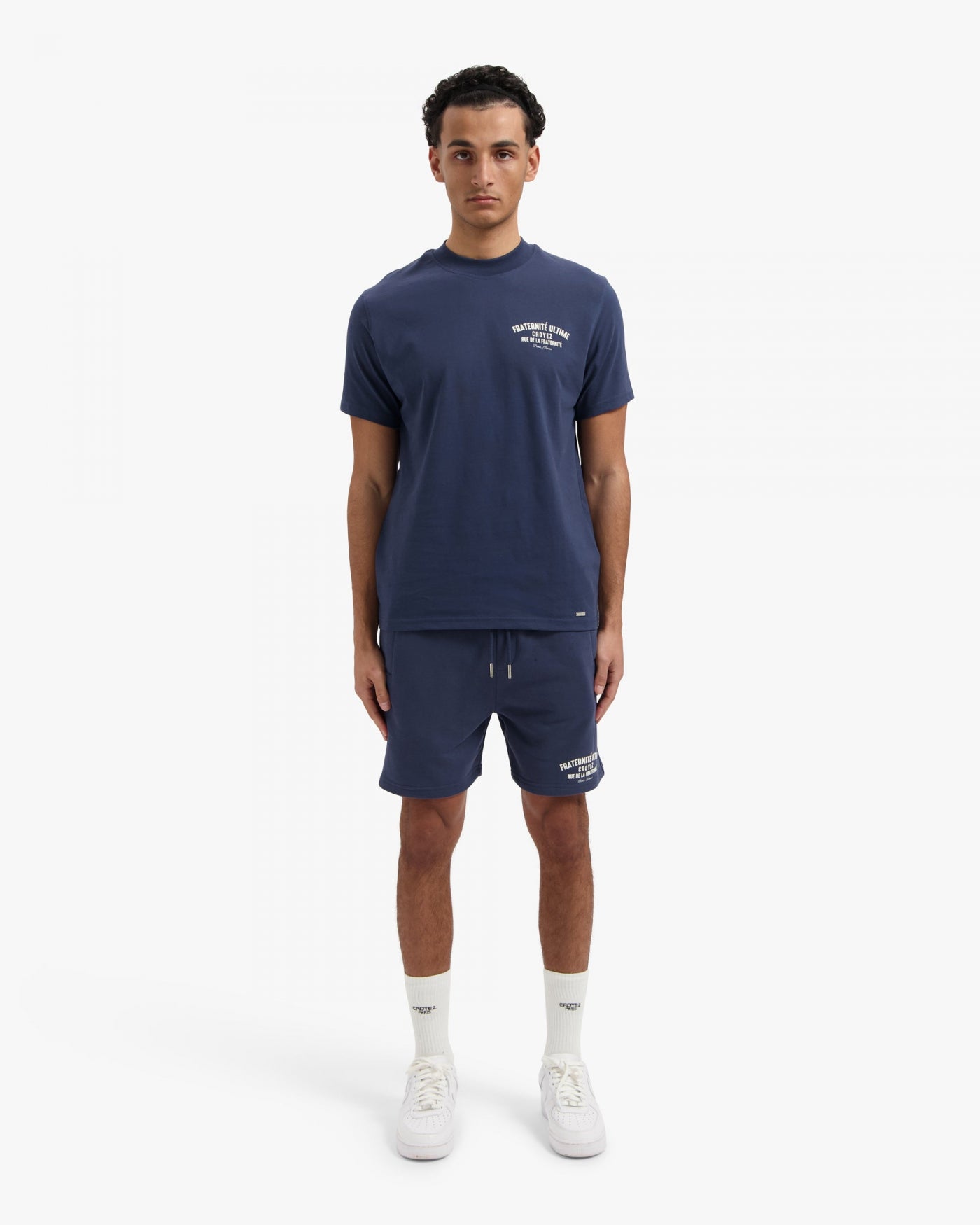 CROYEZ FRATERNITÉ PUFF T-SHIRT - NAVY/WHITE