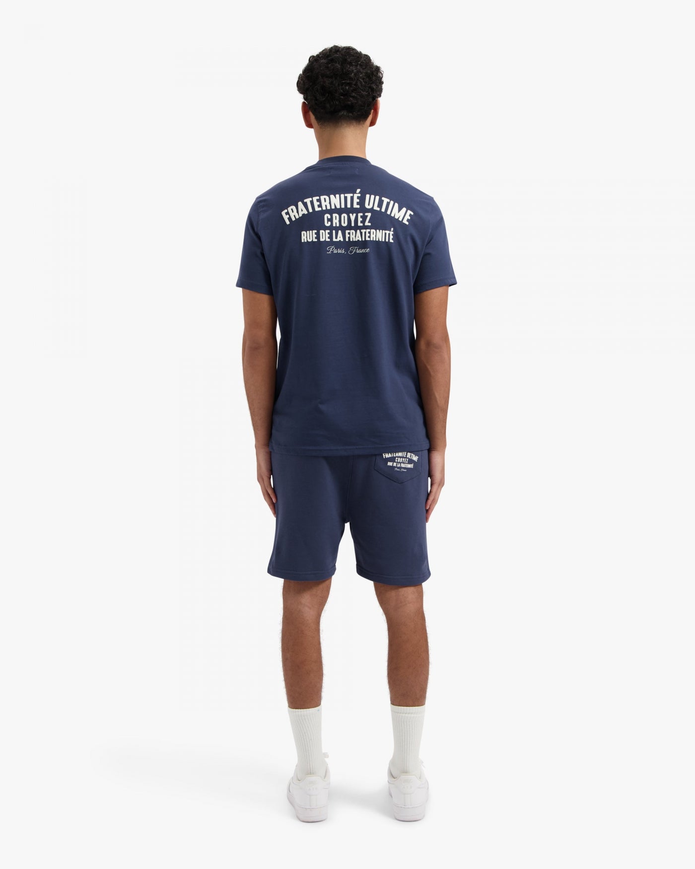 CROYEZ FRATERNITÉ PUFF T-SHIRT - NAVY/WHITE