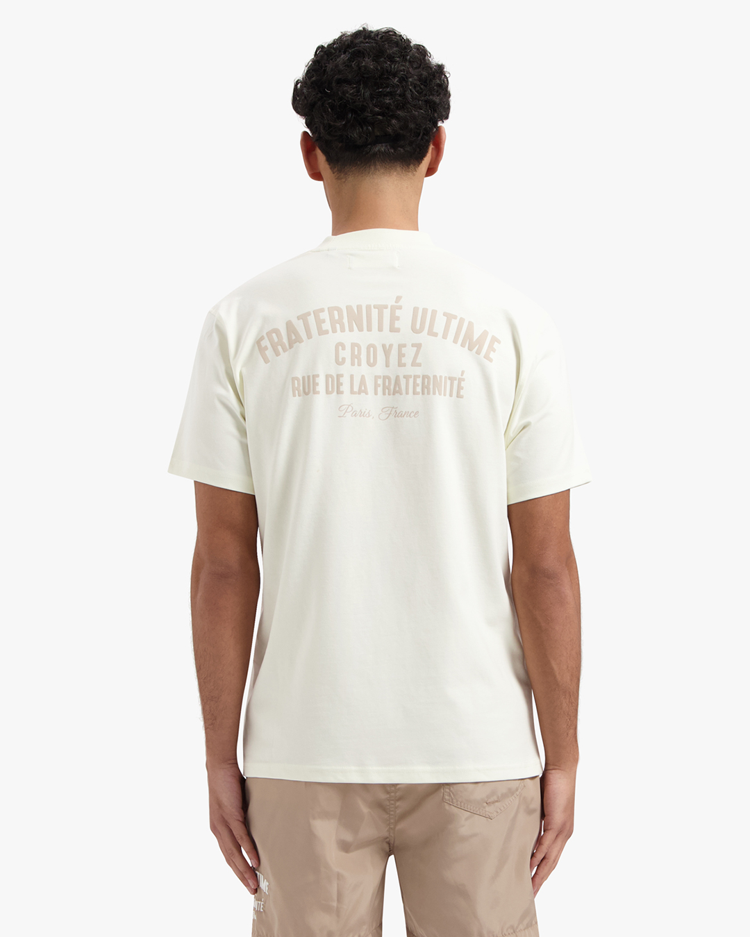 CROYEZ FRATERNITÉ PUFF T-SHIRT - OFF-WHITE/KHAKI