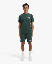 CROYEZ FRATERNITÉ PUFF SHORTS | DARK GREEN/OFF-WHITE