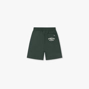 CROYEZ FRATERNITÉ PUFF SHORTS | DARK GREEN/OFF-WHITE