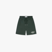 CROYEZ FRATERNITÉ PUFF SHORTS | DARK GREEN/OFF-WHITE