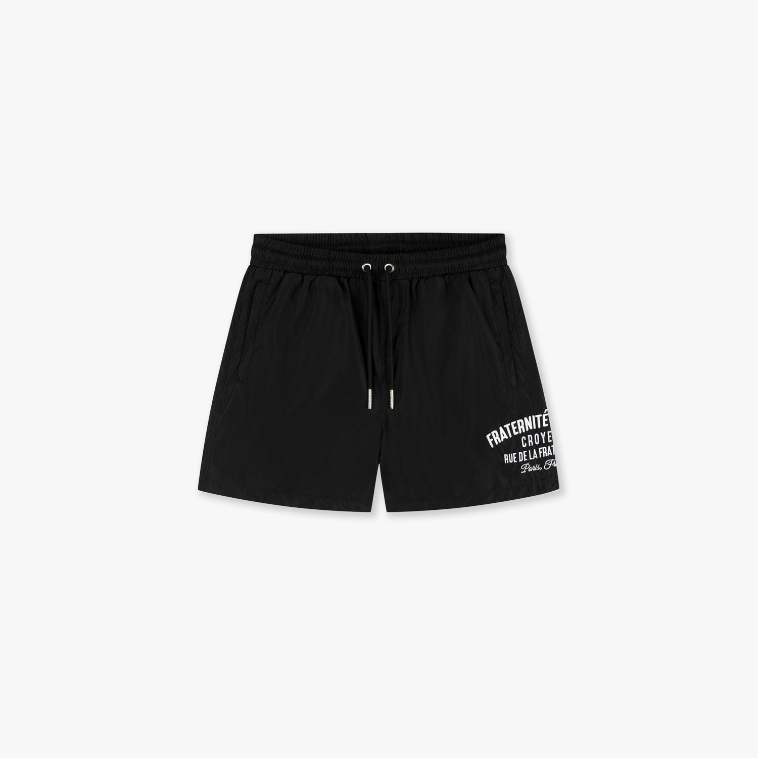 CROYEZ FRATERNITÉ SWIM SHORTS | BLACK/WHITE