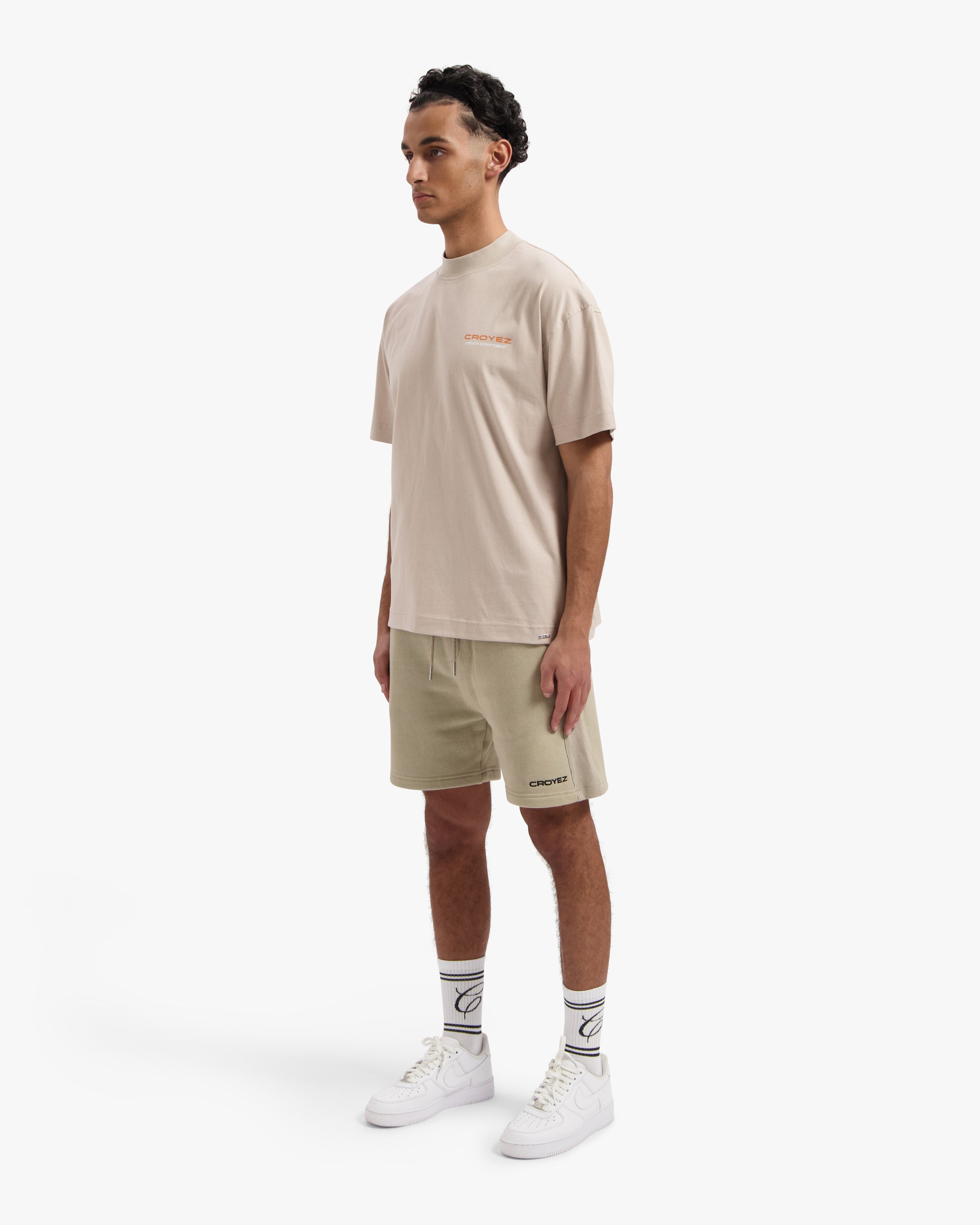 CROYEZ HEAVYWEIGHT LOGO SHORTS | KHAKI
