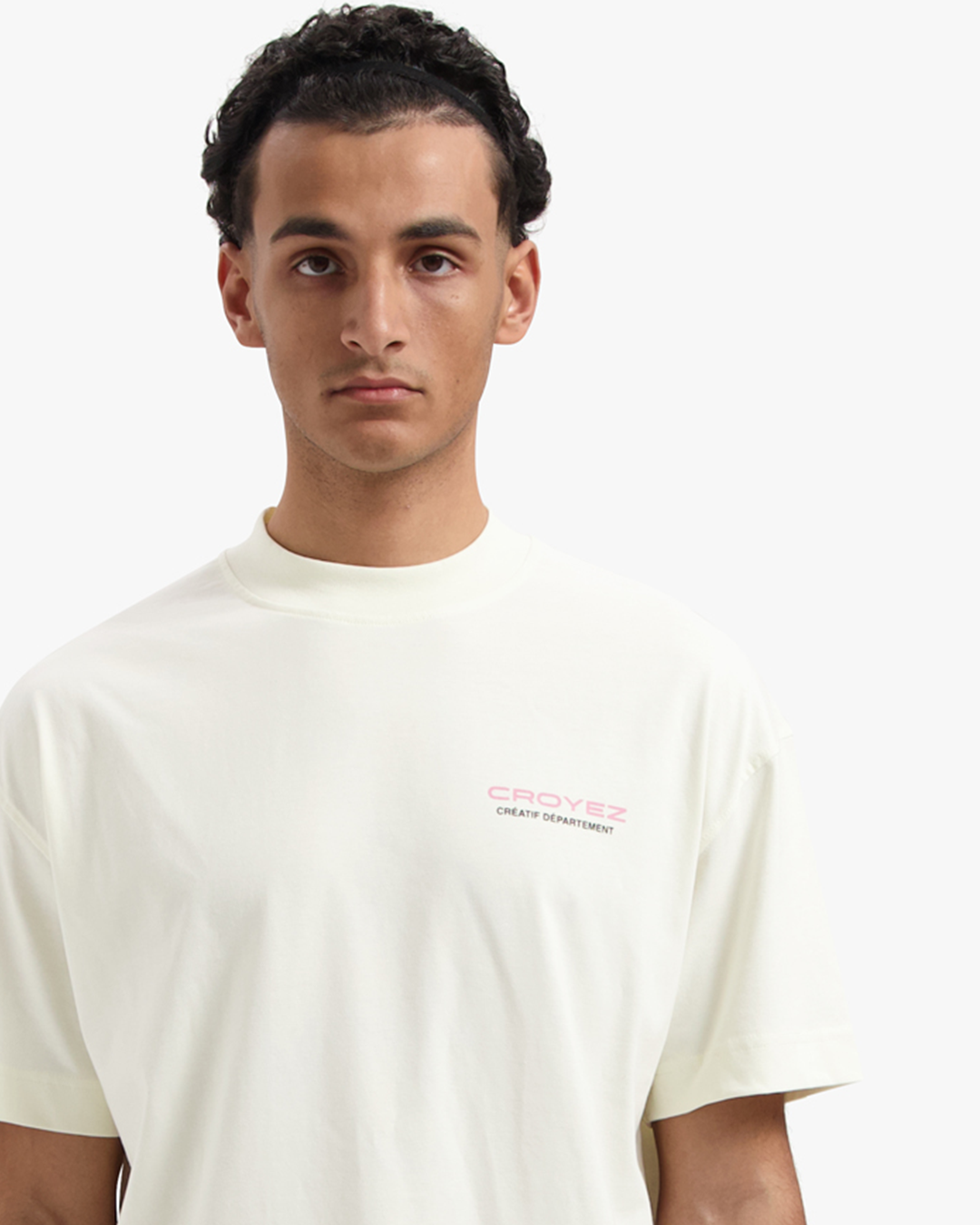 CROYEZ CRÉATIF DÉPARTEMENT T-SHIRT - OFF-WHITE/PINK