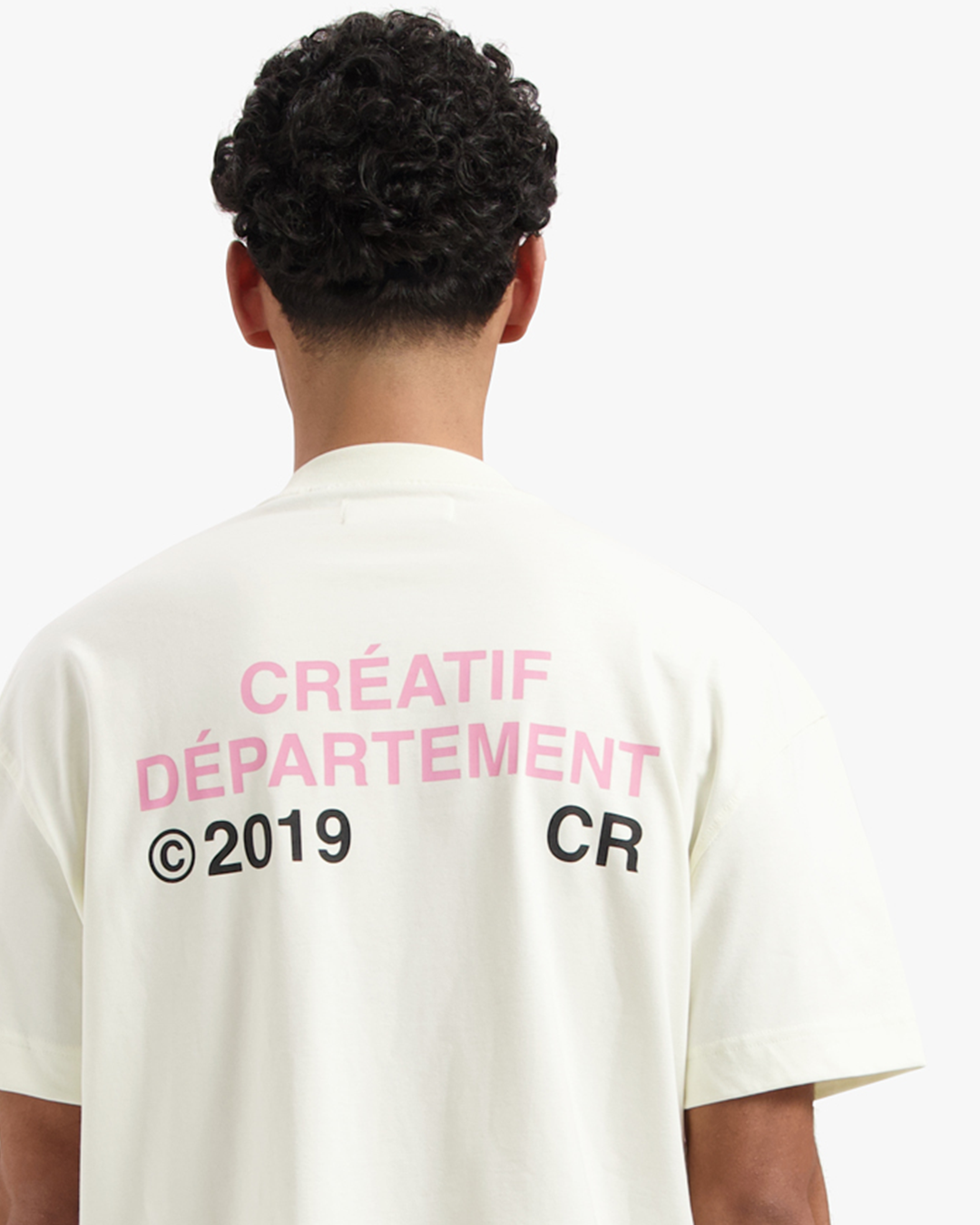 CROYEZ CRÉATIF DÉPARTEMENT T-SHIRT - OFF-WHITE/PINK