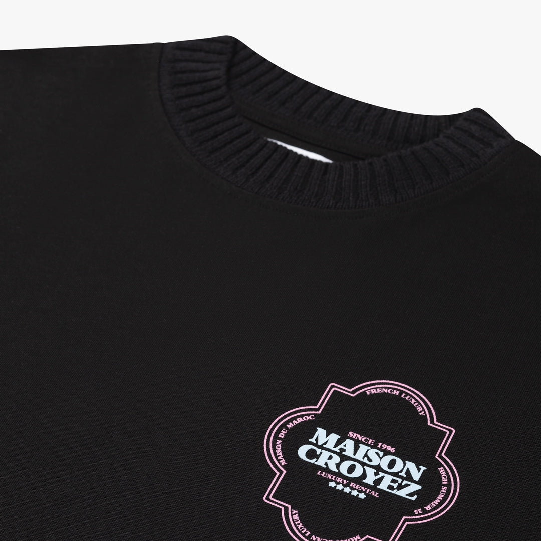 CROYEZ MOROCCAN T-SHIRT | BLACK/PINK
