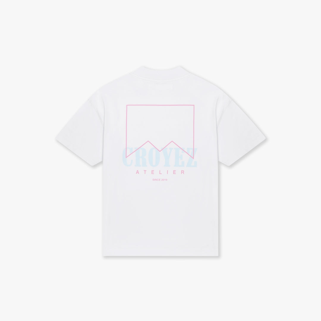 CROYEZ MAROC FUMES T-SHIRT | WHITE/PINK