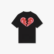 CROYEZ BROKEN PUFFED HEART T-SHIRT | BLACK/RED