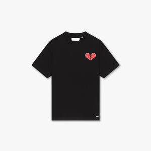 CROYEZ BROKEN PUFFED HEART T-SHIRT | BLACK/RED