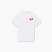 CROYEZ BROKEN PUFFED HEART T-SHIRT | WHITE/RED