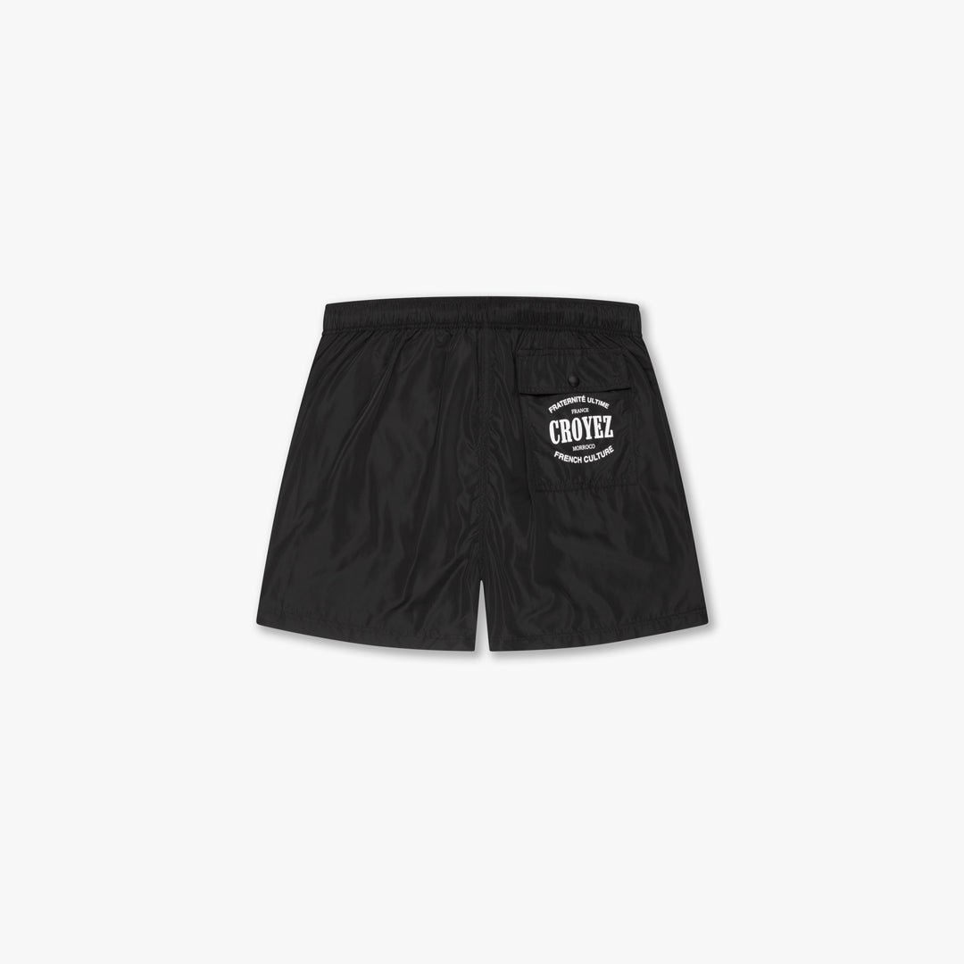 CROYEZ STAMP SWIM SHORTS | BLACK