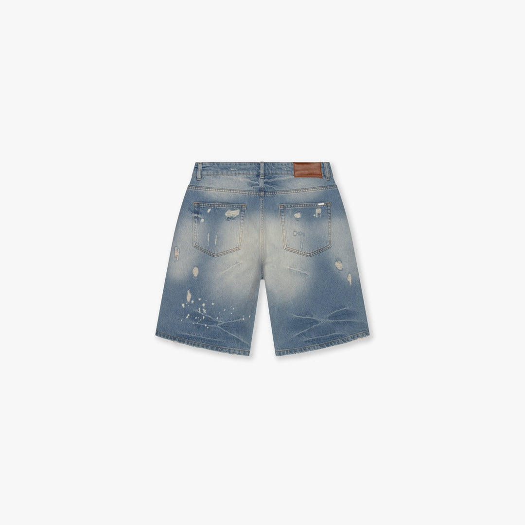 CROYEZ CD2 WASHED DENIM SHORTS | LIGHT BLUE