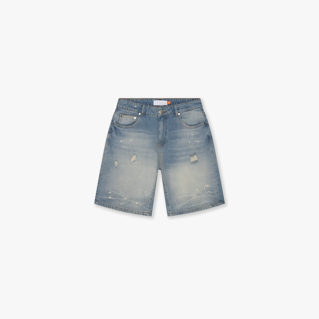 CROYEZ CD2 WASHED DENIM SHORTS | LIGHT BLUE