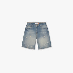 CROYEZ CD2 WASHED DENIM SHORTS | LIGHT BLUE