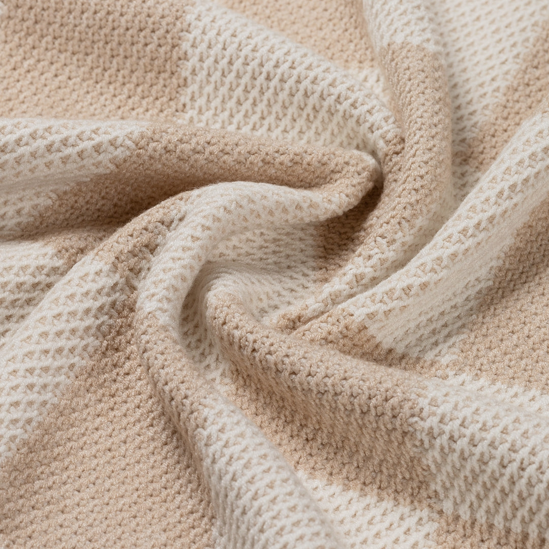 CROYEZ KNITTED CHECKERBOARD SHIRT | OFF-WHITE/BEIGE