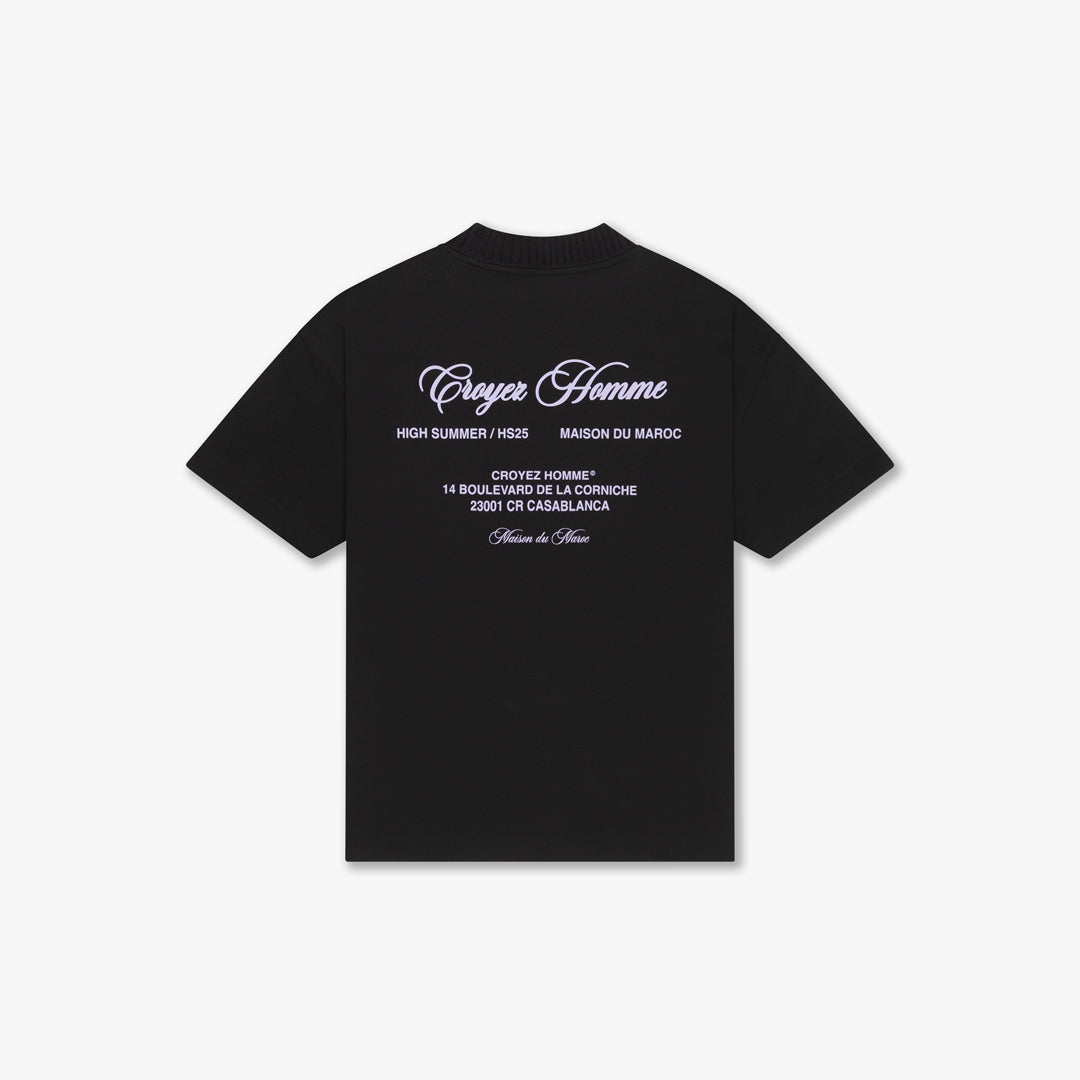 CROYEZ SHOWROOM T-SHIRT | BLACK/LILAC