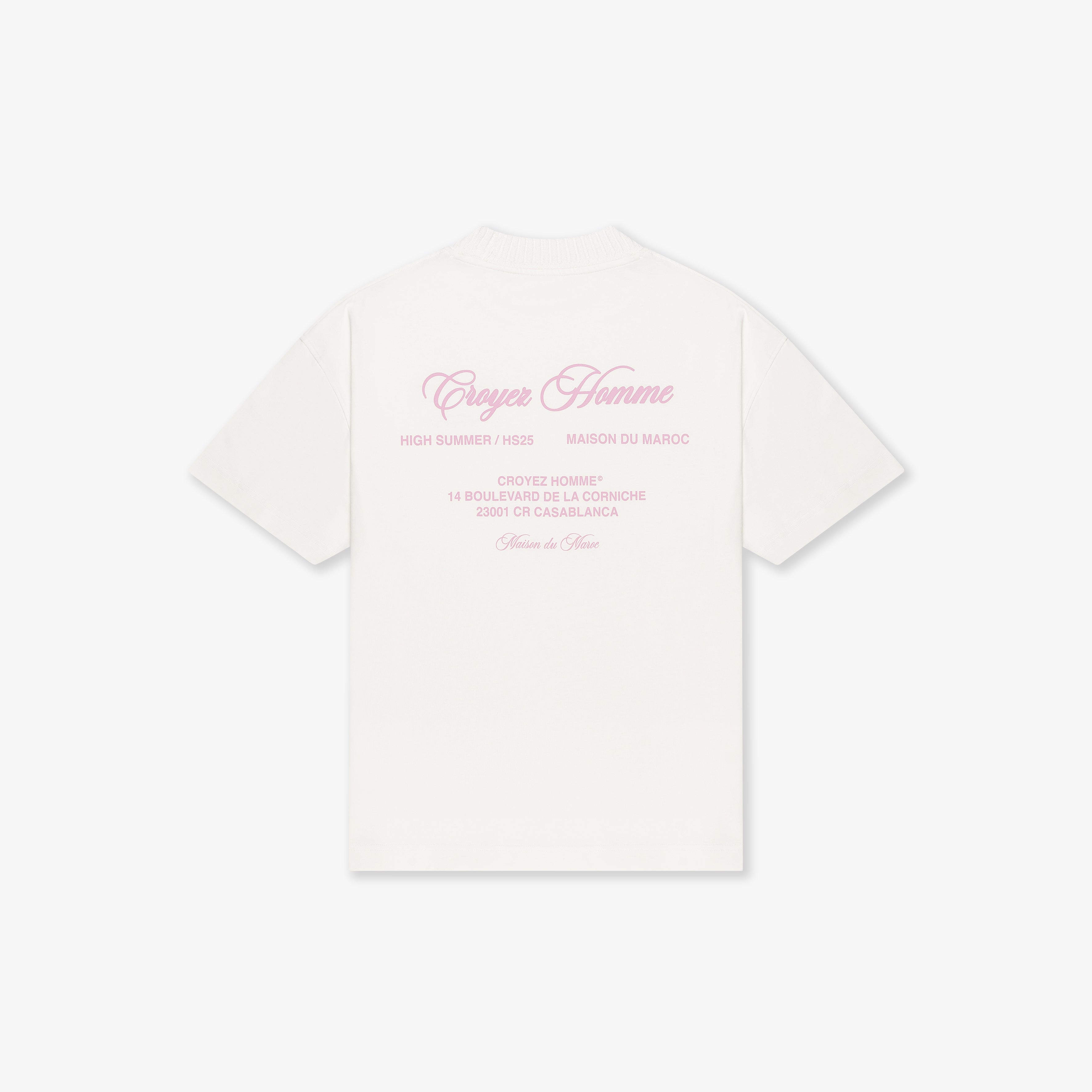 CROYEZ SHOWROOM T-SHIRT | OFF-WHITE/PINK