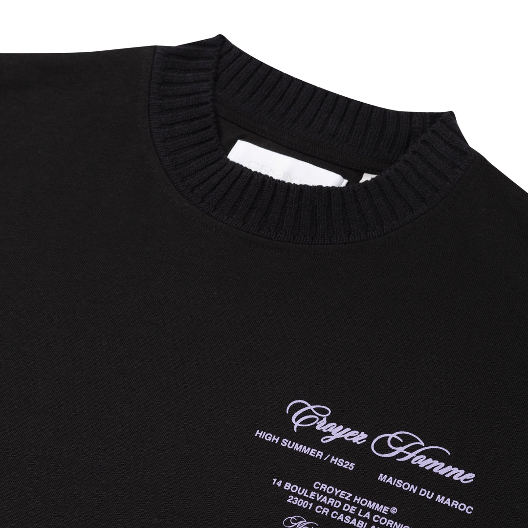 CROYEZ SHOWROOM T-SHIRT | BLACK/LILAC