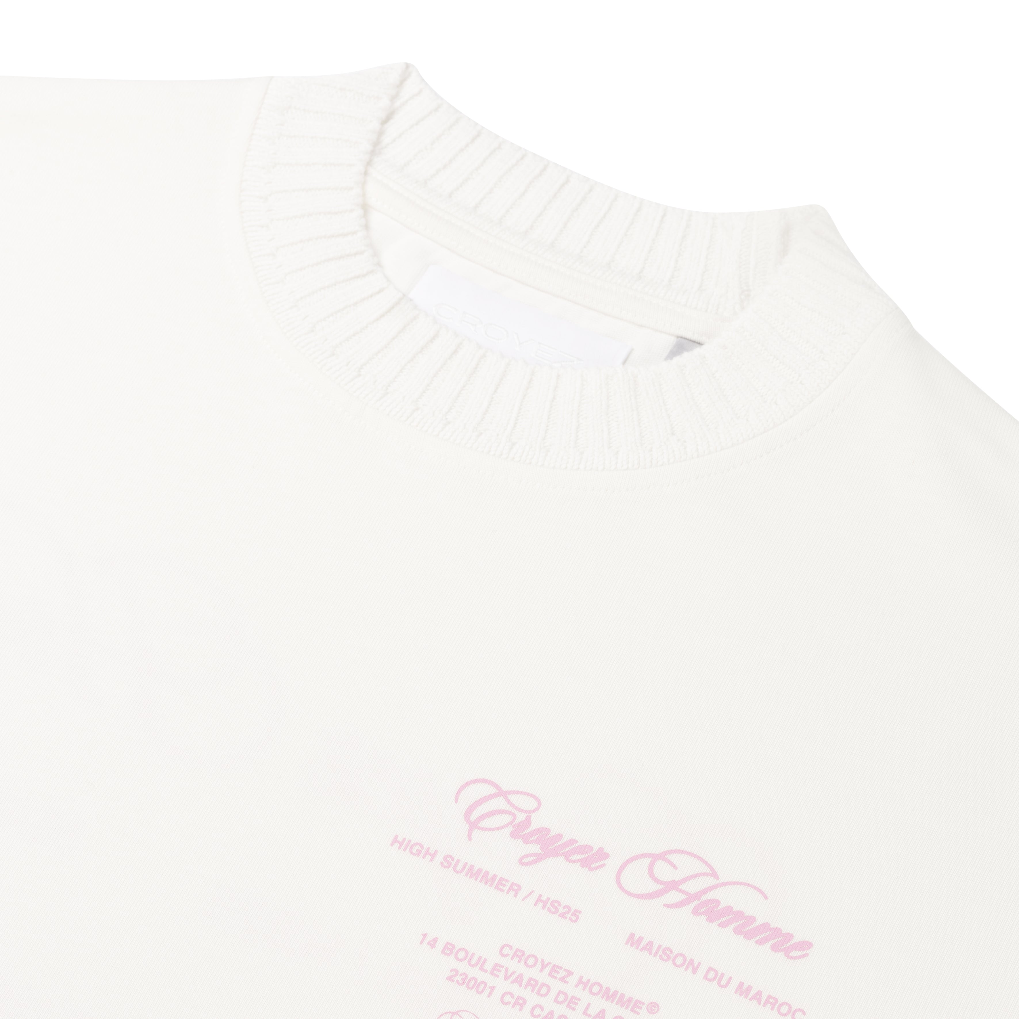 CROYEZ SHOWROOM T-SHIRT | OFF-WHITE/PINK