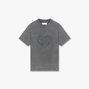 CROYEZ CUT OUT HEART T-SHIRT | ACID WASH