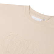 CROYEZ CUT OUT HEART T-SHIRT | BEIGE