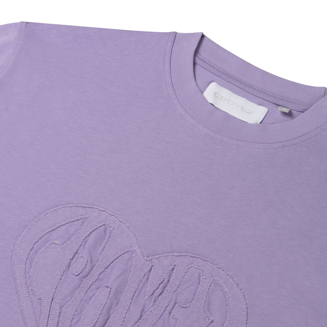 CROYEZ CUT OUT HEART T-SHIRT | LILAC