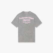 CROYEZ FRATERNITÉ T-SHIRT | ACID WASH/PINK