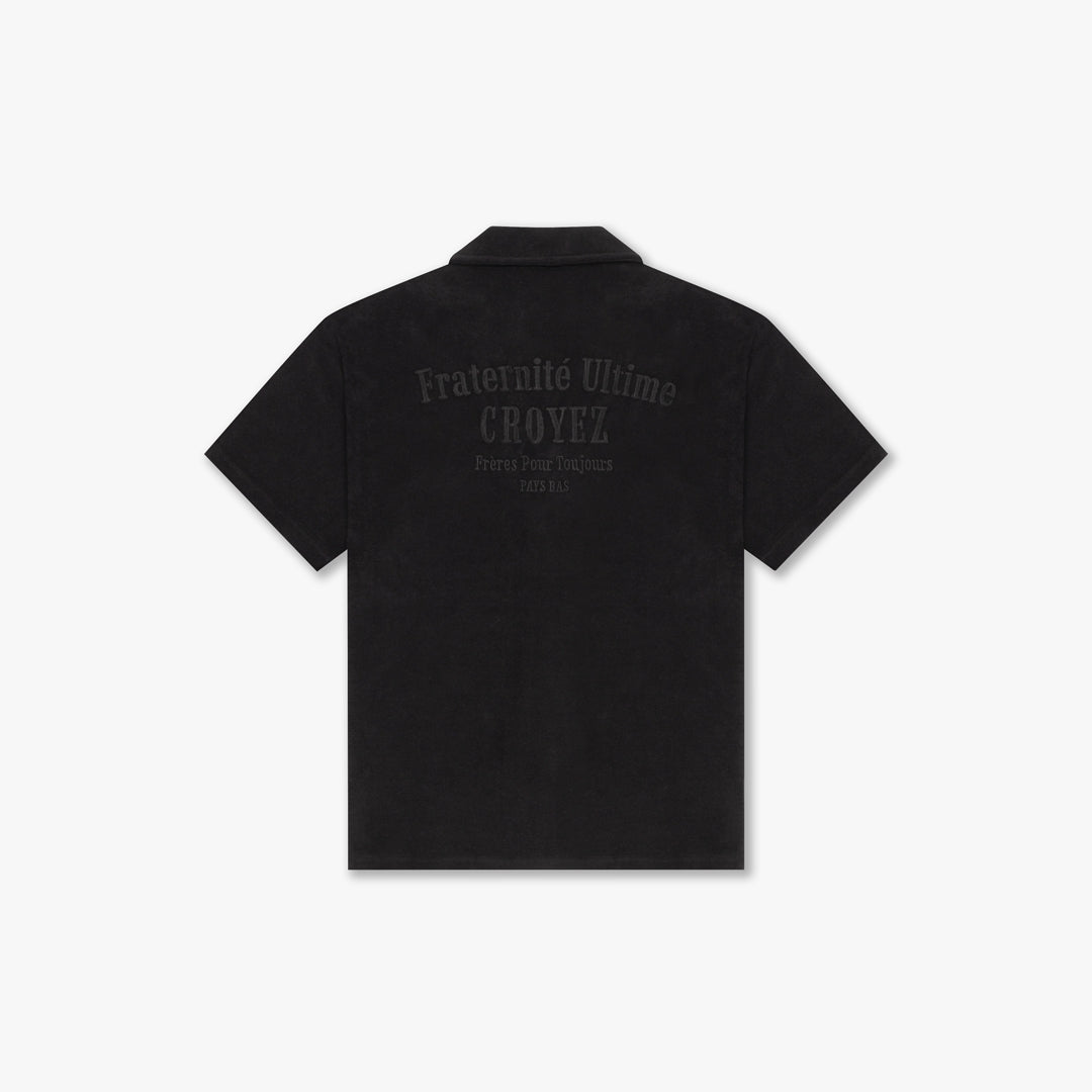 CROYEZ FRATERNITÉ TOWELLING SHIRT | BLACK