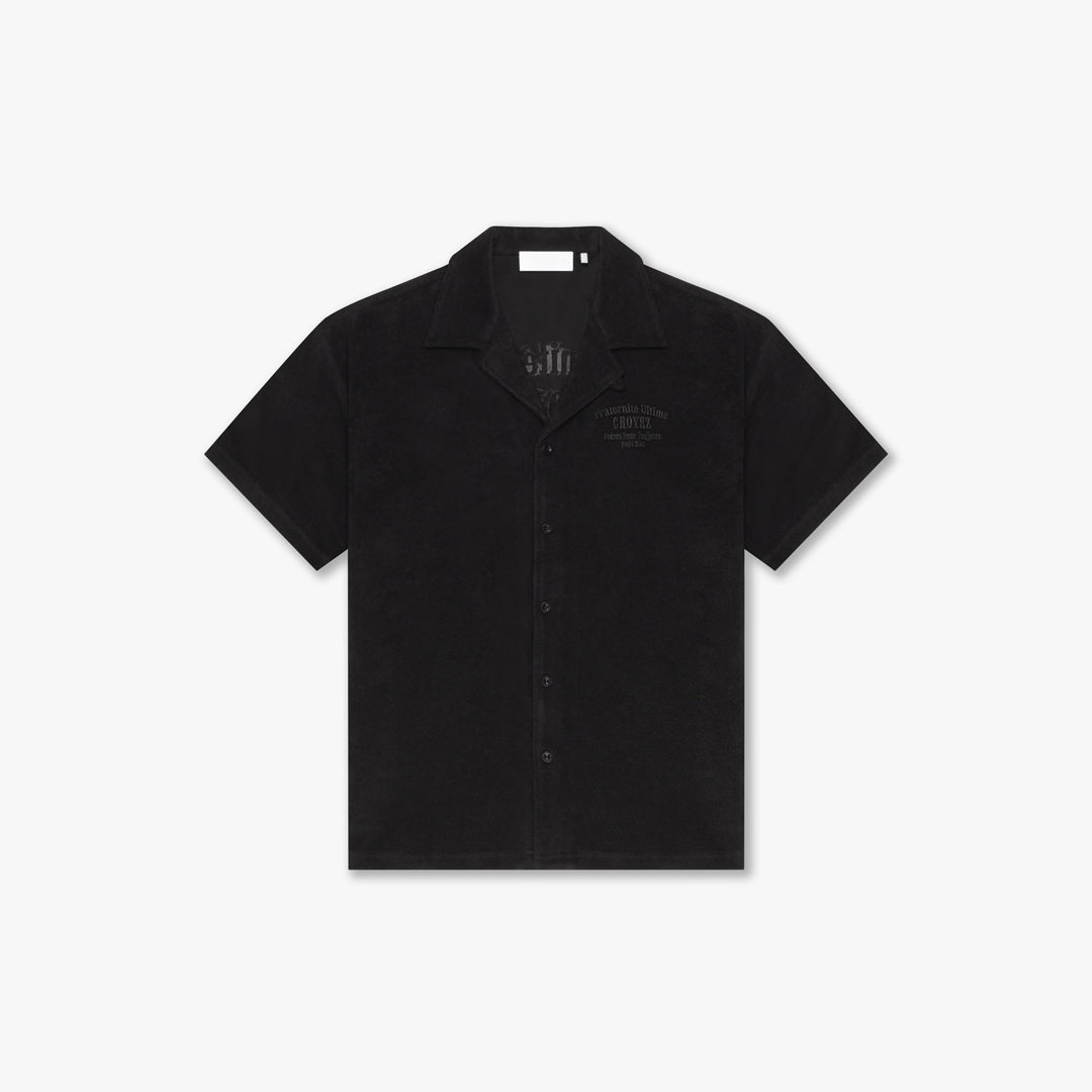 CROYEZ FRATERNITÉ TOWELLING SHIRT | BLACK